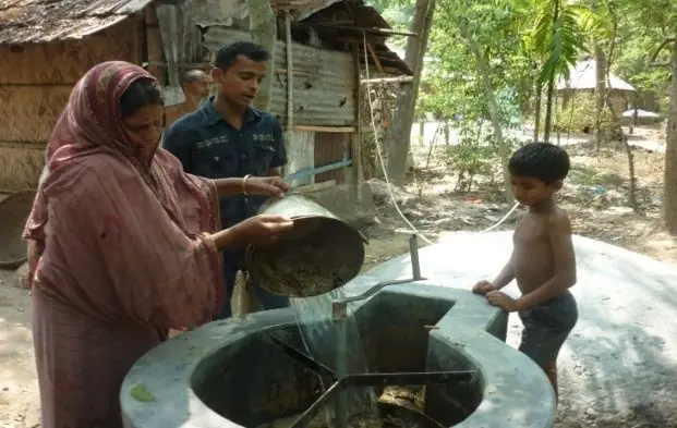 A biogas plant in a rural household