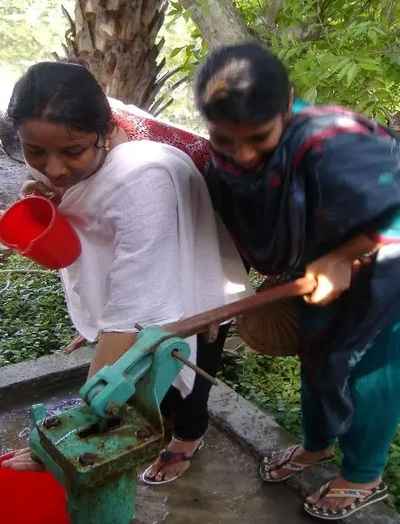 A sweet-water tube-well at the training centre